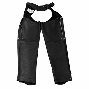 🖤 Vintage Leather Motorcycle Chaps – Small (Made in Canada)
